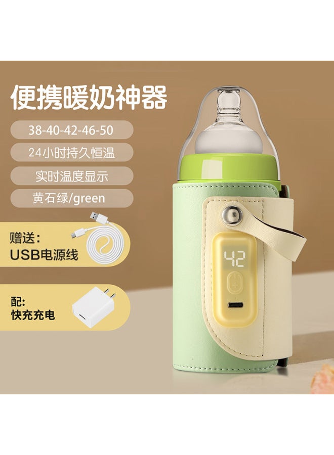 Portable Milk Warmer Outdoor Children Universal Heating Milk Bottle Cover Constant Temperature Out Digital Display Bottle Insulation Cover