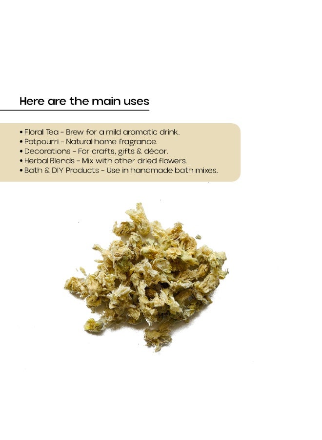 OGOC Premium Dried White Rose Flowers Natural Elegant Floral Decor for Aromatherapy, Home Decoration & DIY Crafts - Image 3