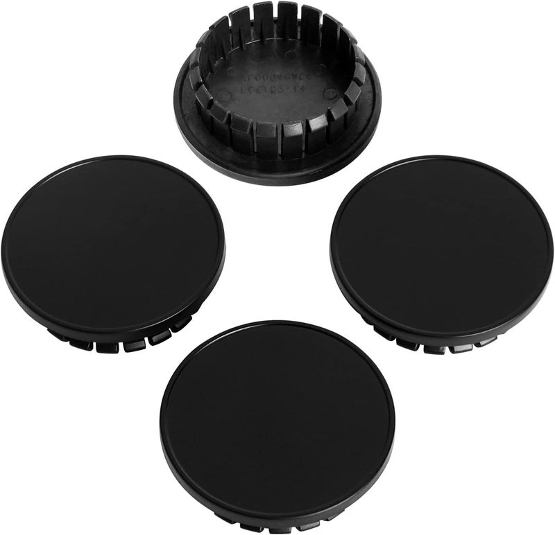 KitsPro 2.3Inch 59MM Wheel Center Caps, Pack of 4 (Matte Black, Outer 59MM, Inner 46MM) - Image 1