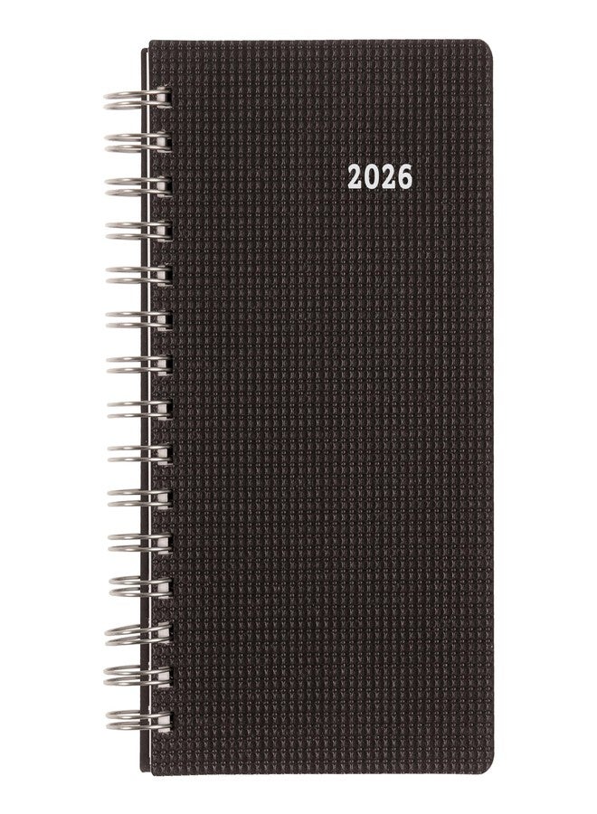 براونلاين مخطط براونلاين® 2026 ديرافليكس اليومي/الشهري، دفتر مواعيد، 12 شهرًا، من يناير إلى ديسمبر، تجليد حلزوني مزدوج، 8 بوصة × 5 بوصة، أسود (CB634V.BLK-26) - Image 1
