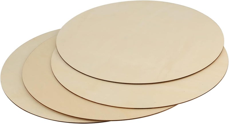 BPA® 24 PCS 15 Inch Wood Circles, Unfinished Blank Wooden Rounds Slice Wooden Cutouts for Crafts, Door Hanger, Wood Sign, Wood Burning, Painting, DIY Christmas Décor, 0.1 Inch Thick - Image 5