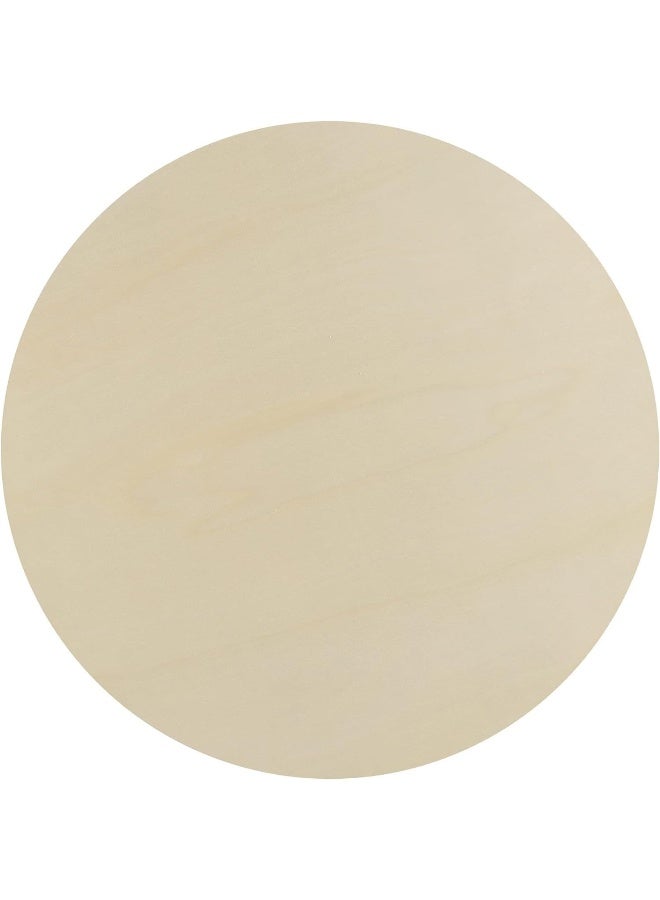 BPA® 24 PCS 15 Inch Wood Circles, Unfinished Blank Wooden Rounds Slice Wooden Cutouts for Crafts, Door Hanger, Wood Sign, Wood Burning, Painting, DIY Christmas Décor, 0.1 Inch Thick - Image 4