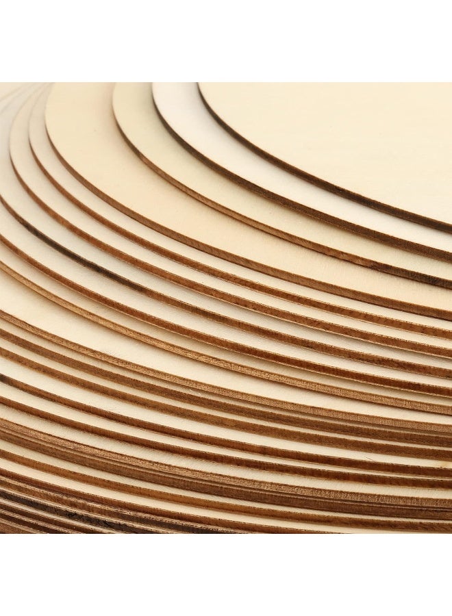 BPA® 24 PCS 15 Inch Wood Circles, Unfinished Blank Wooden Rounds Slice Wooden Cutouts for Crafts, Door Hanger, Wood Sign, Wood Burning, Painting, DIY Christmas Décor, 0.1 Inch Thick - Image 3