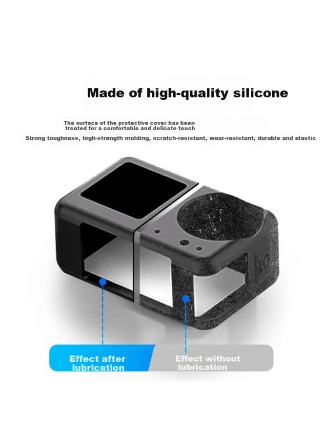 Youfes Protective Case Silicone Cover For Dji Action 5 Pro/4/3 Osmo Pocket Camera Lens Screen Protector Accessories Scratch-resistant Wear-resistant Anti-collision Anti-drop - Image 2