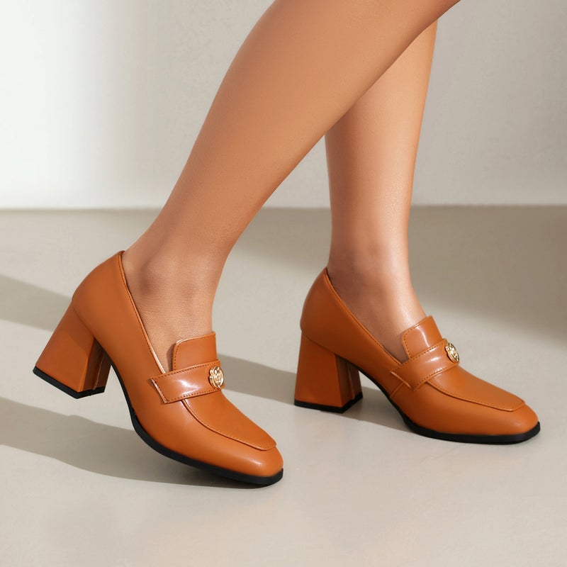 Wish Fashion High-Heeled Women'S Shoes For Spring 2024 40-45 Plus Size Set Of Foot Shallow Mouth Commuting Shoes - Image 5