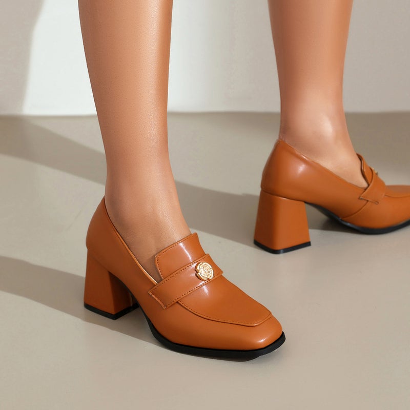 Wish Fashion High-Heeled Women'S Shoes For Spring 2024 40-45 Plus Size Set Of Foot Shallow Mouth Commuting Shoes - Image 4