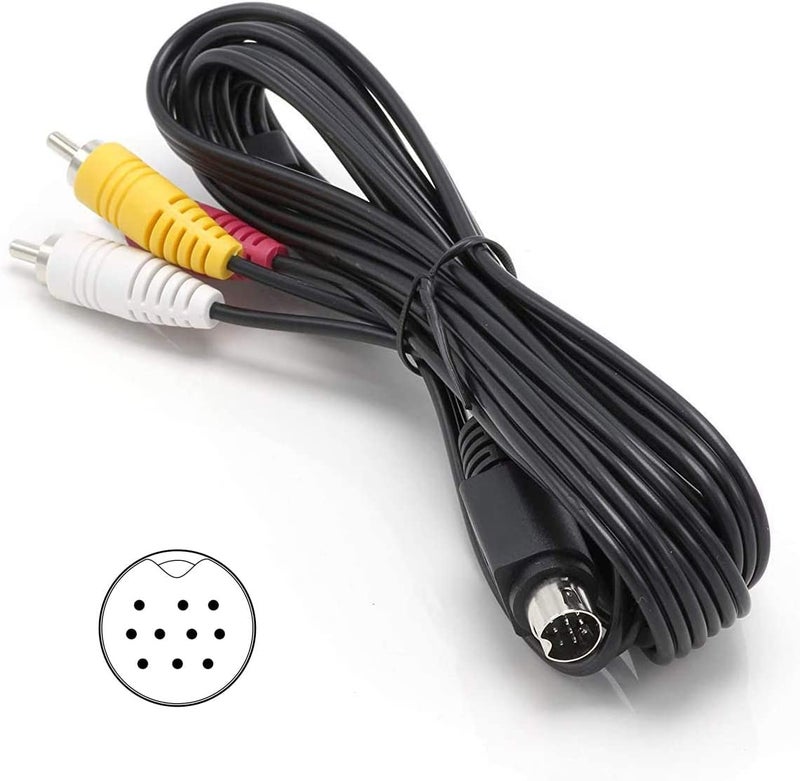 THE CIMPLE CO 10 Pin Audio and Video DIN Cable - NOT S-Video Cable - 6 Feet - RCA Composite - Compatible with DIRECTV AT&T: H25, C31, C41, C41-W, C51, C61, C61-K - Image 1