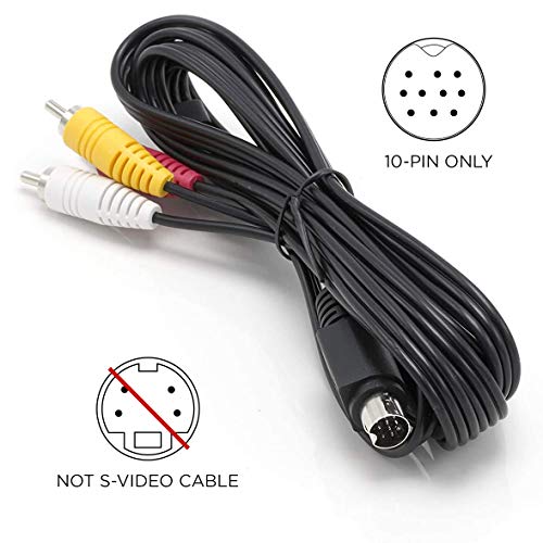 THE CIMPLE CO 10 Pin Audio and Video DIN Cable - NOT S-Video Cable - 6 Feet - RCA Composite - Compatible with DIRECTV AT&T: H25, C31, C41, C41-W, C51, C61, C61-K - Image 2