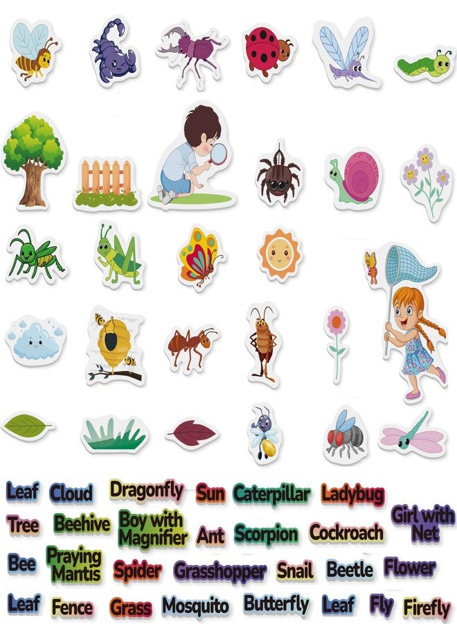 CHEFAN Felt Insect Story Pieces, Felt Board Pieces, Precut Flannel Board Story Pieces, Felt Figures, Interactive Storytelling Teaching Play Kits for Toddlers, Preschool, Kindergarten - Image 1