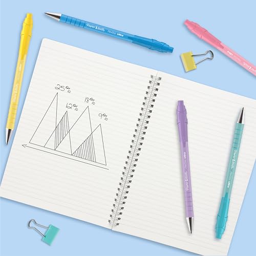 Paper Mate Flexgrip Ultra Pastel Ballpoint Pens | Medium Point (1.0mm) | Black Ink | Pastel Barrels | 5 Count - Image 4