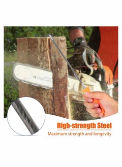 Y&D Chainsaw Chain File Professional Sharpener 3-in-1 Set Round Sharpening Files Steel with Plastic Handle for Chainsaw, 5/32 inch, 7/32 3/16 inch  - Image 5