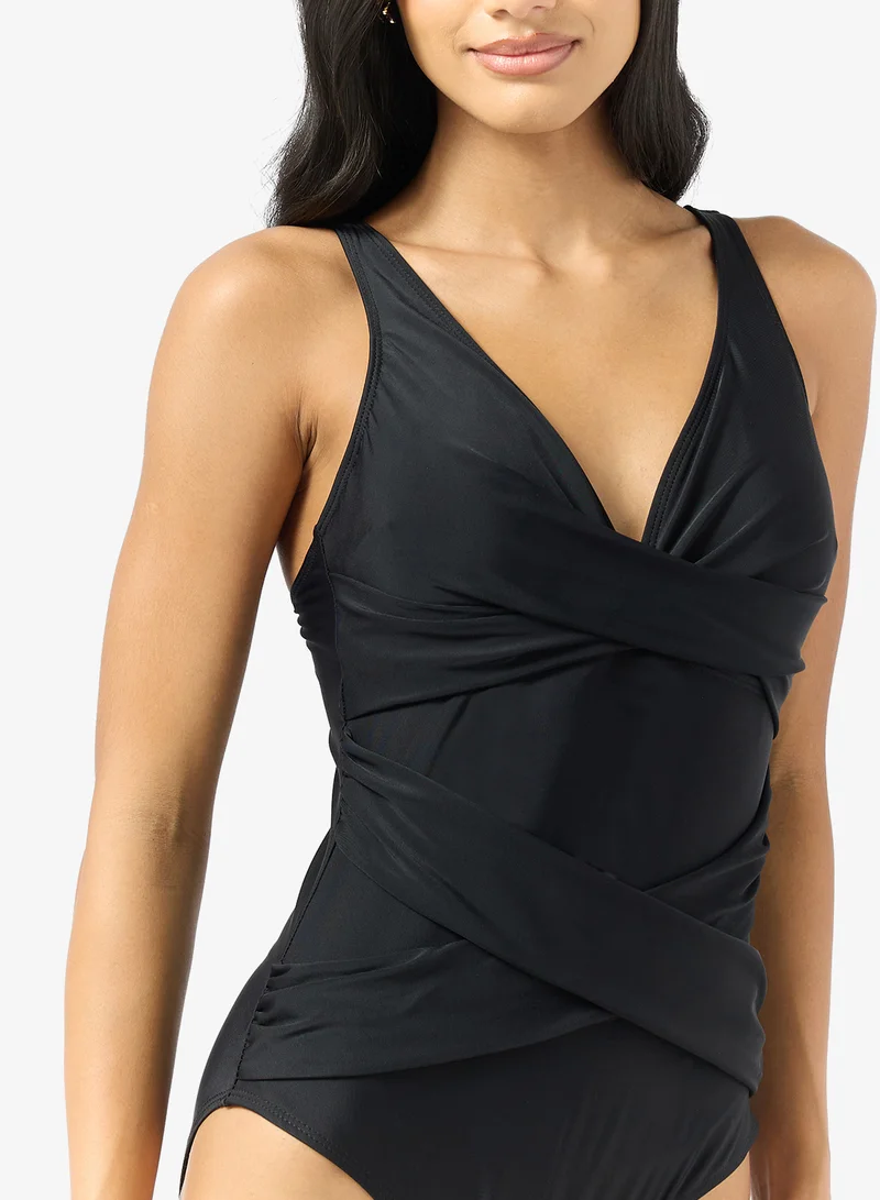 Ginger Plunge Neck Tummy Shaping Swimsuit