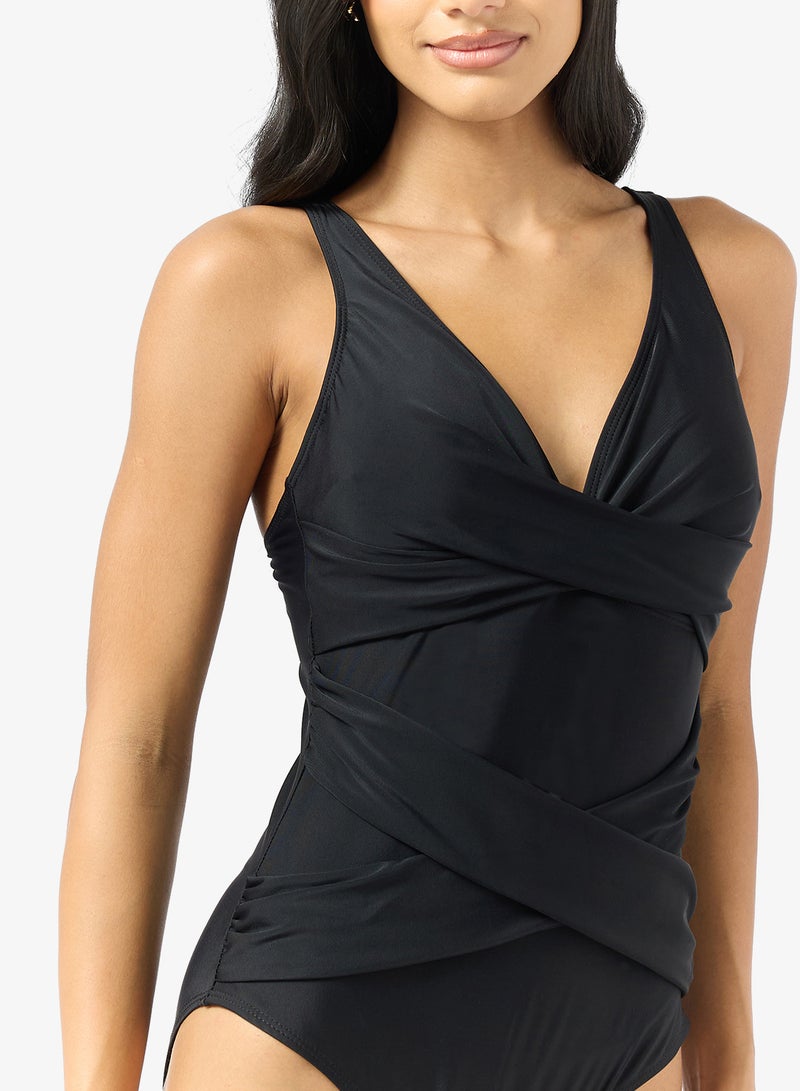 Ginger Plunge Neck Tummy Shaping Swimsuit - Image 3