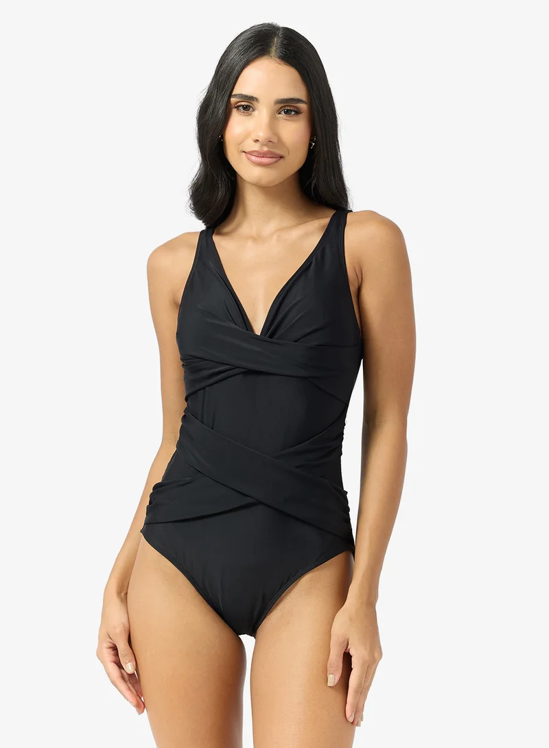 Ginger Plunge Neck Tummy Shaping Swimsuit