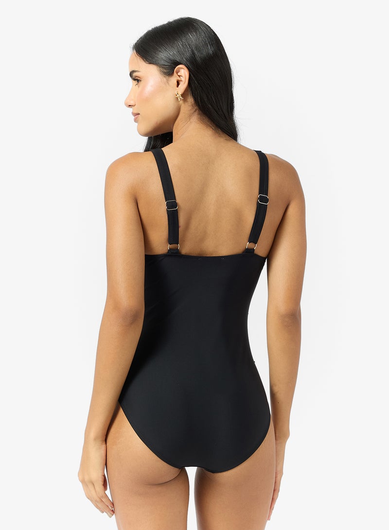 Ginger Plunge Neck Tummy Shaping Swimsuit - Image 2