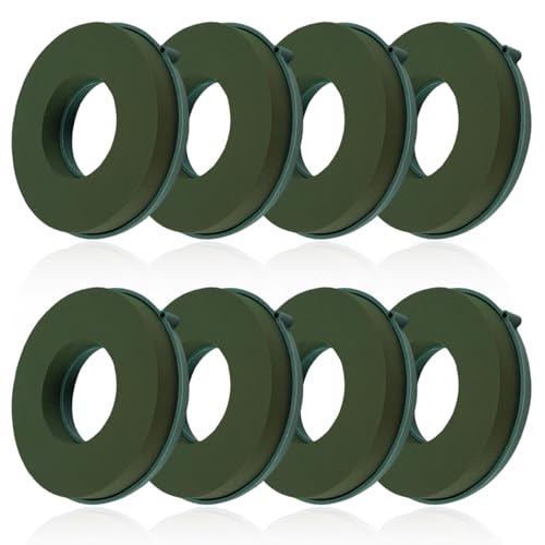 ZOFORTY 8PCS Floral Foam Rings 6 Inch Round Floral Wet Foam Ring Flower Arrangement Kit for Florist Wedding Foam Decoration Green - Image 1