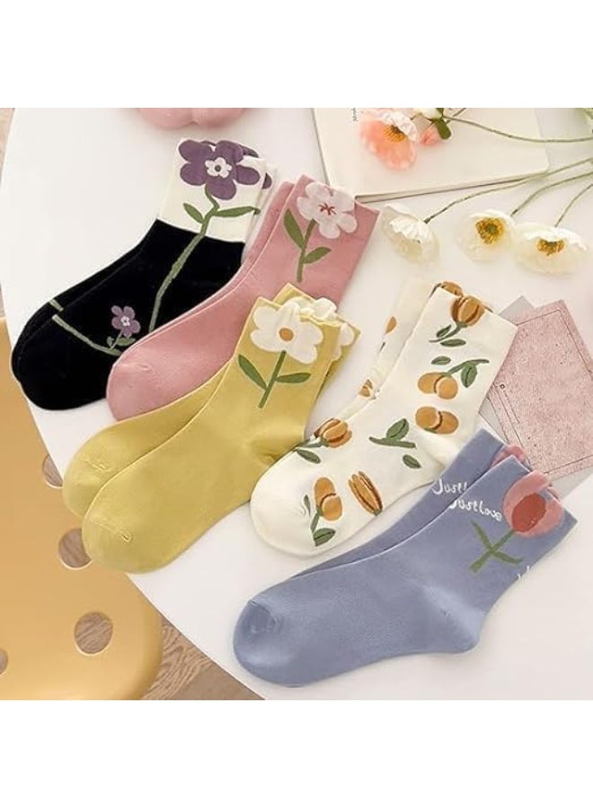 5 زوج من الجوارب الحيوانية لطيف، الجوارب الكلب مضحك نمط، الجوارب القطن الملونة عارضة جديدة فريدة من الطاقم، الجوارب القشري مريحة لطيف، الجوارب الإناث لطيف، الجوارب الإناث - Image 1