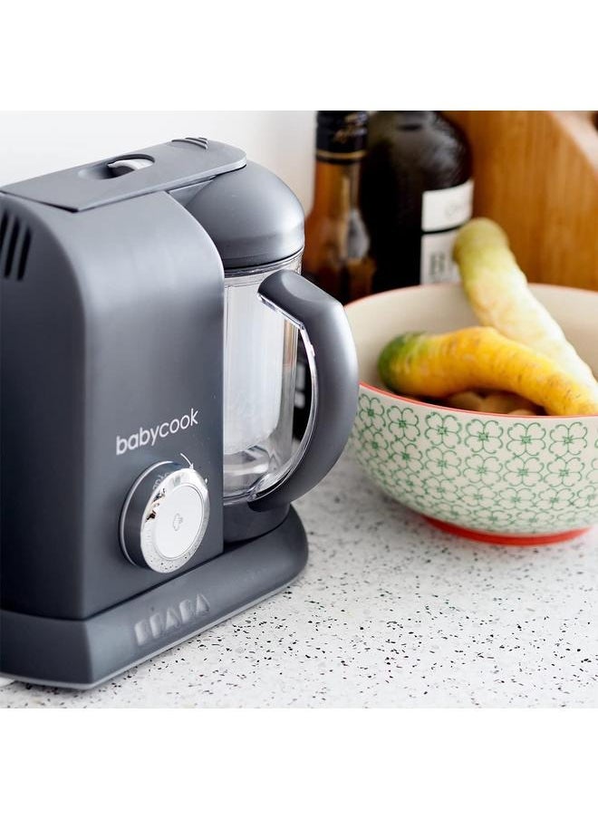 BEABA Babycook Solo 4-In-1 Baby Food Maker And Steamer, Dark Grey  - Image 5