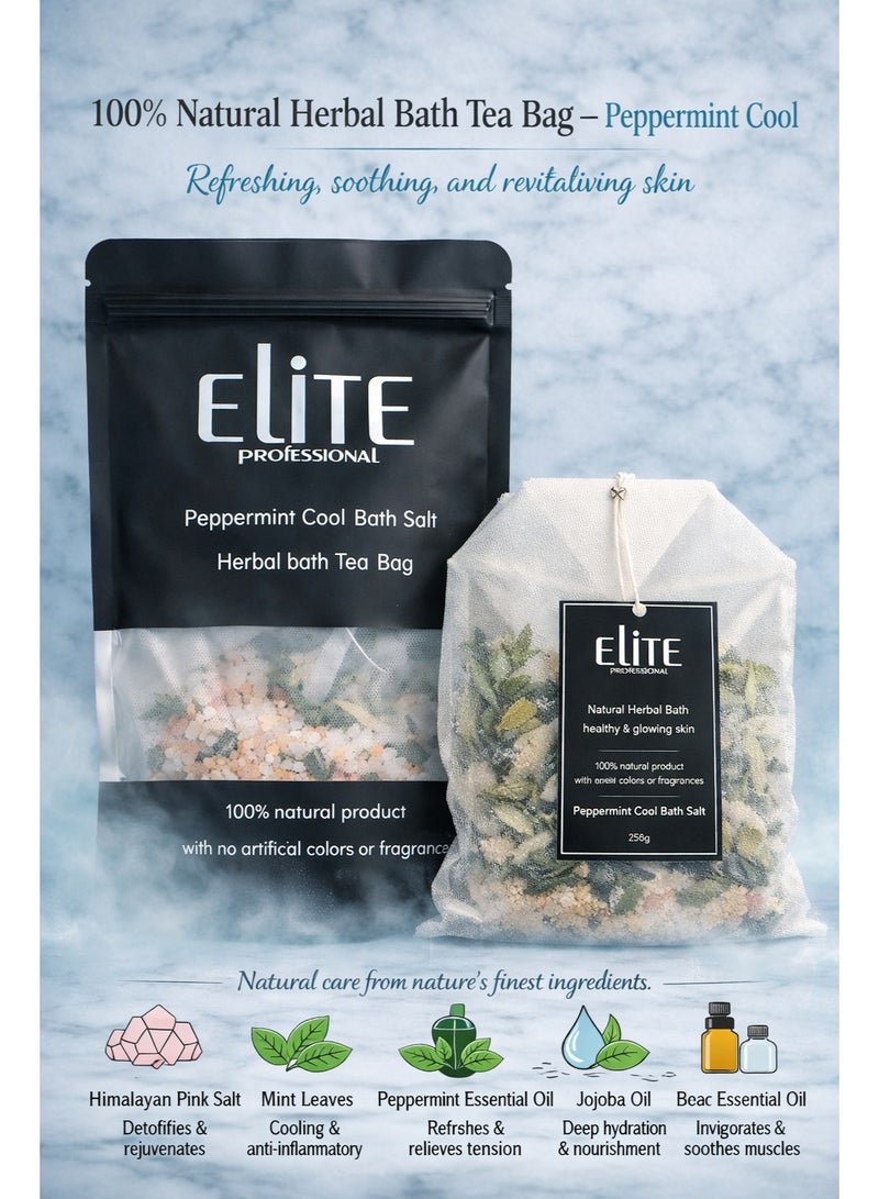 Peppermint Cool Bath Salt (Herbal bath Tea Bag)
