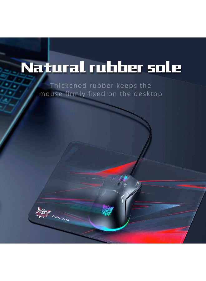 onikuma TZ5006 5 in 1 Combo Gaming Set - Mouse/Keyboard/Headset/Headset stand/ Mousepad - Image 3