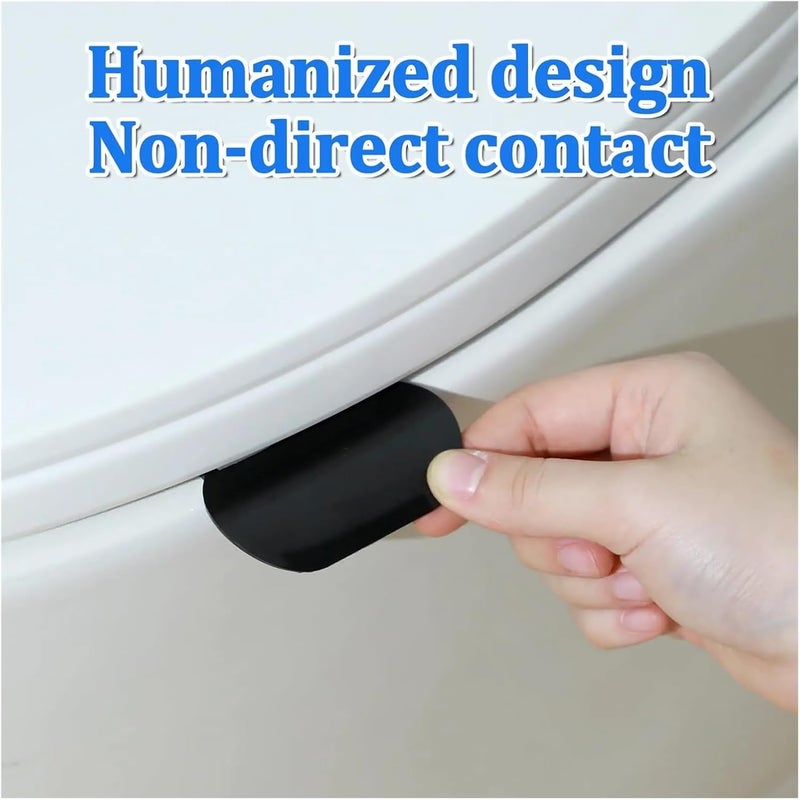40PCS Toilet Seat Tab, Sticky Lid Lifter, Adjustable Avoid Touching Toilets Handle, Suitable For Office, School, Home, Hotel(Black) - Image 3