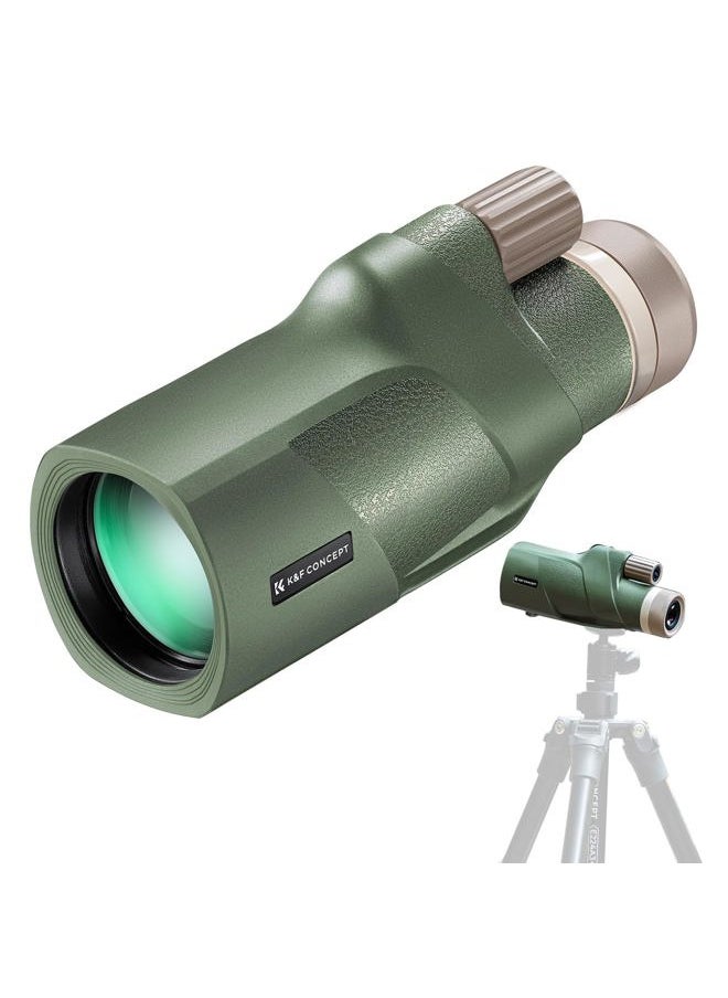 K&F Concept ® IP68 10 Meters Waterproof 12X50 Monocular Telescope with Cleaning Cloth, Scope BAK-4 Prism FMC for Stargazing, Birdwatching, Hunting, Camping, Traveling, HD Monocular for Adults  - Image 1