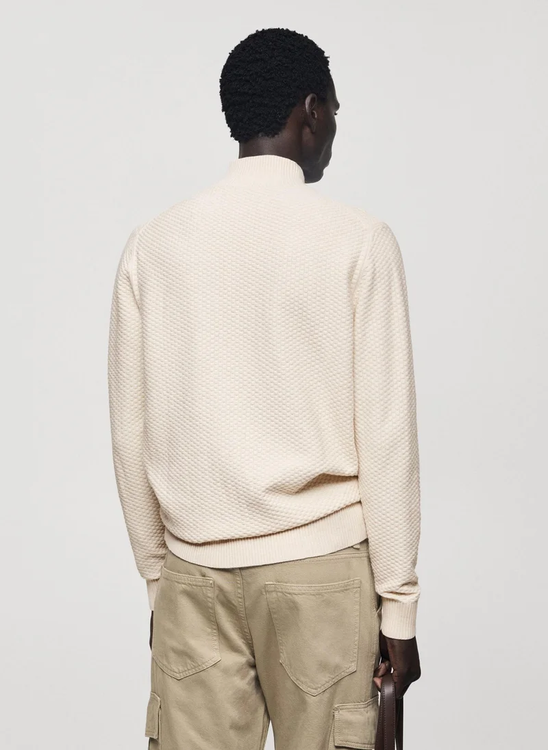 مانجو مان Perkins Collar Structure Sweater