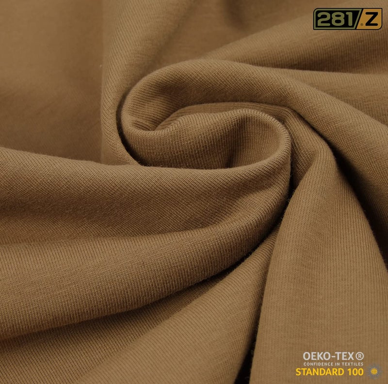 281Z Organic Cotton Breathable Summer Neck Gaiter for Men and Women - Face Scarf for Outdoor Activities(Coyote Brown, Pack of 2) - Image 5