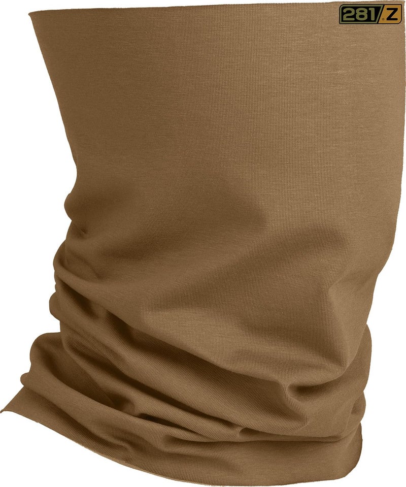 281Z Organic Cotton Breathable Summer Neck Gaiter for Men and Women - Face Scarf for Outdoor Activities(Coyote Brown, Pack of 2) - Image 4
