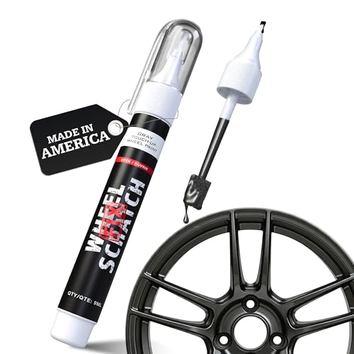Wheel Scratch Fix® Grey Magic Car Scratch Remover Pen - Alloy Wheel Touch Up Paint Pen for Cars, Curb Rash Removal with Fast-Drying & Long-Lasting OEM Finish, Vehicles Rim Repair Paint for Chip (Anthracite (Pen Only)) - Image 1