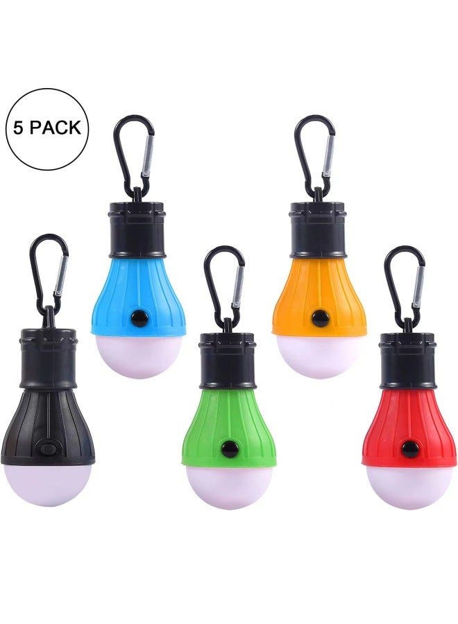 Hook Hanging Lamp Camping Tent Emergency Light Flashlight Bulb Lamp 3LED Mini Night Light-Color:Black  - Image 1