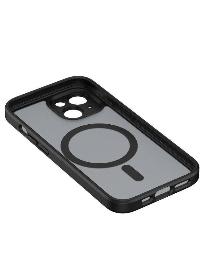 HuntKey - Huntkey iPhone 15 Magsafe Case Clear【Stronger N52 Magnets】 【Airbag Protection】iPhone 15 Cover Black Anti-Scratch, Comfortable Strong Magnetic Cover for iPhone 15 6.1 inch Clear Inclusive lens - Image 1