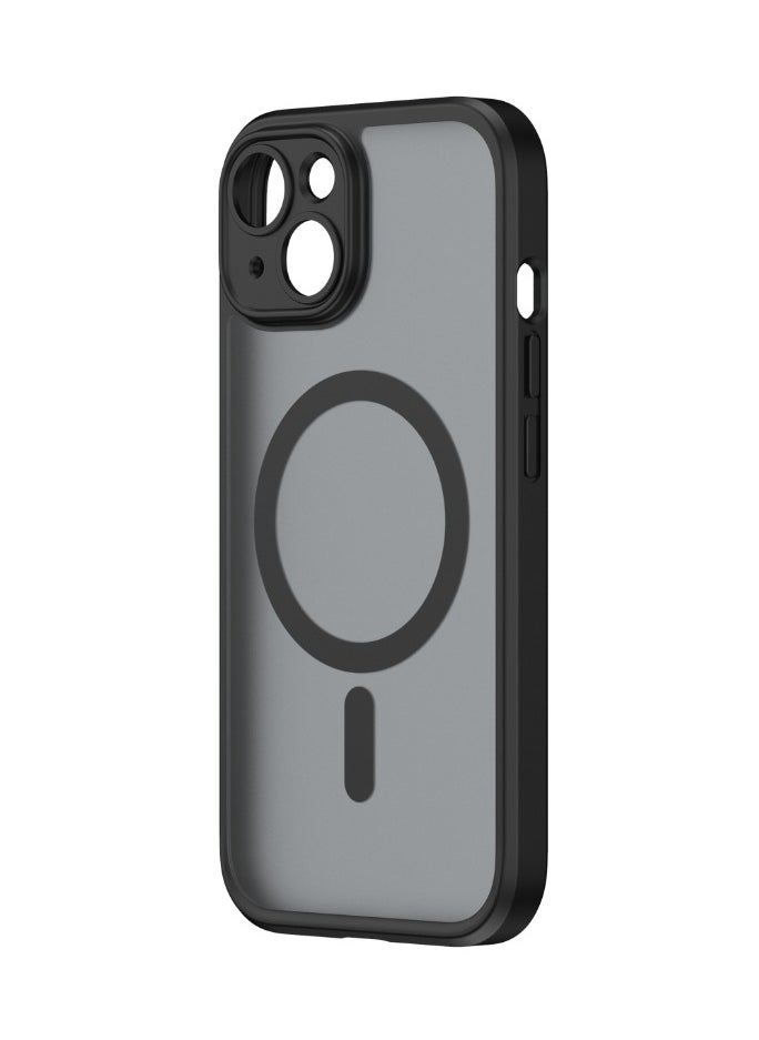 HuntKey - Huntkey iPhone 15 Magsafe Case Clear【Stronger N52 Magnets】 【Airbag Protection】iPhone 15 Cover Black Anti-Scratch, Comfortable Strong Magnetic Cover for iPhone 15 6.1 inch Clear Inclusive lens - Image 1