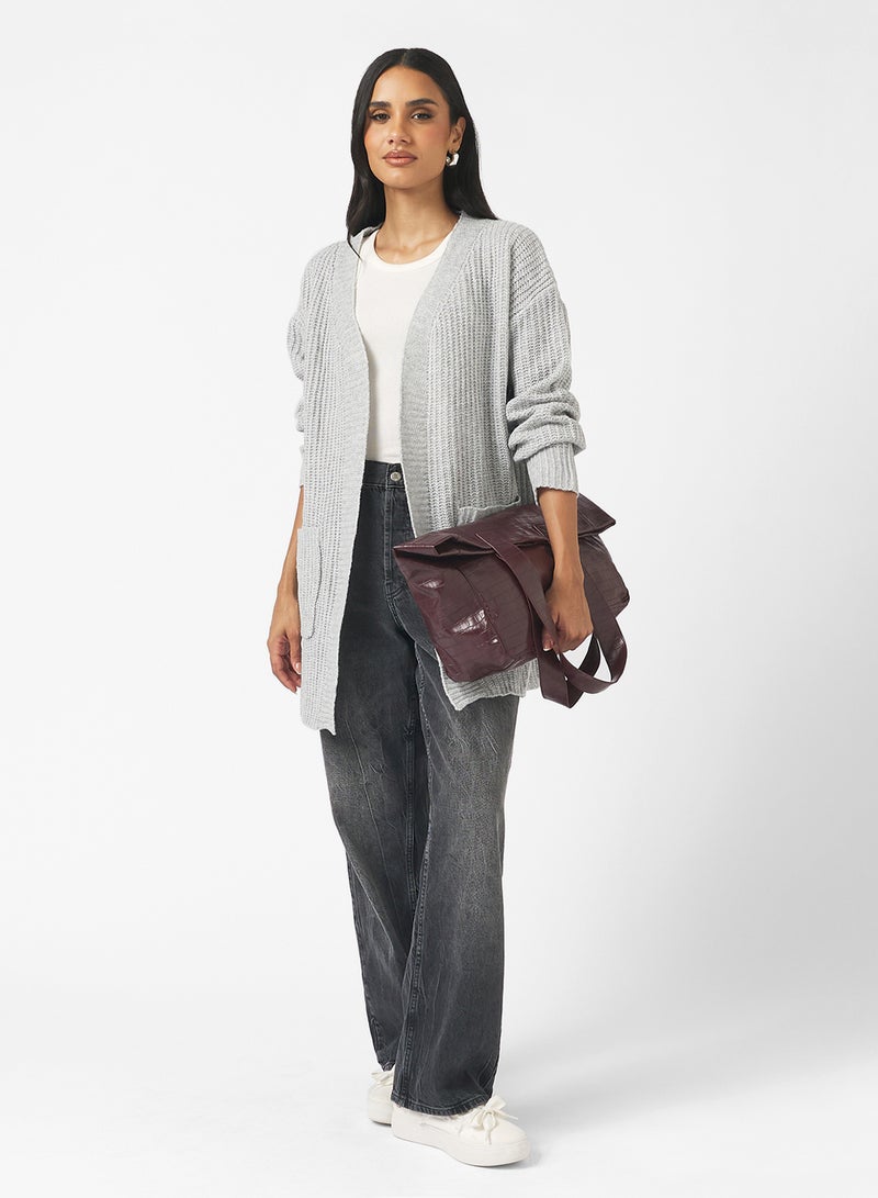 Ginger Longline Kniited Cardigan with Pockets - Image 4