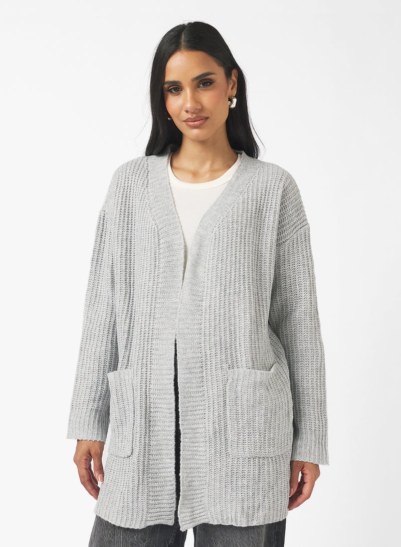 Ginger Longline Kniited Cardigan with Pockets - Image 1