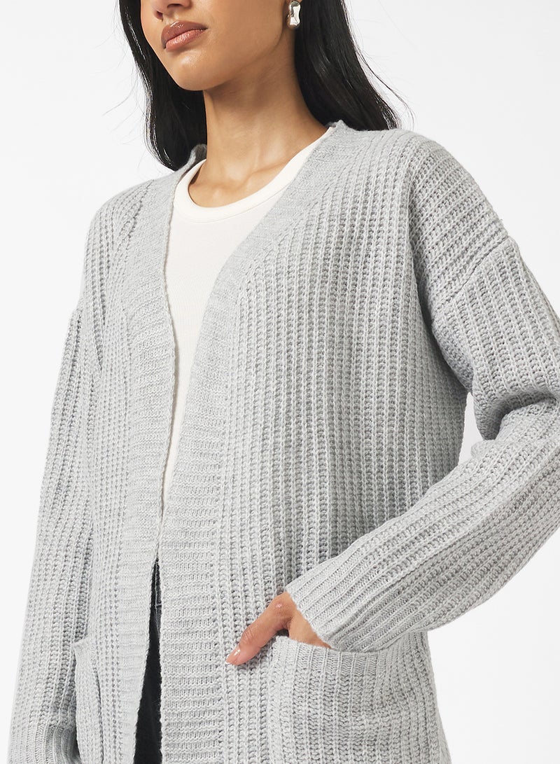 Ginger Longline Kniited Cardigan with Pockets - Image 3