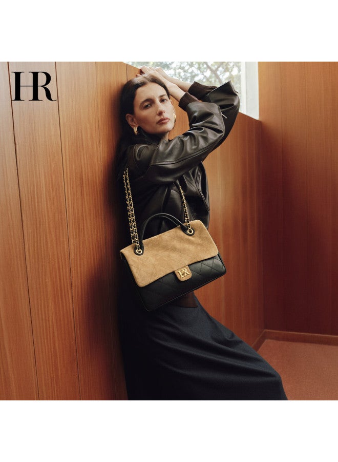 Hrhr Women's Luxury Soft Suede Handbag Shoulder Crossbody Bag Birthday Gift - Image 2