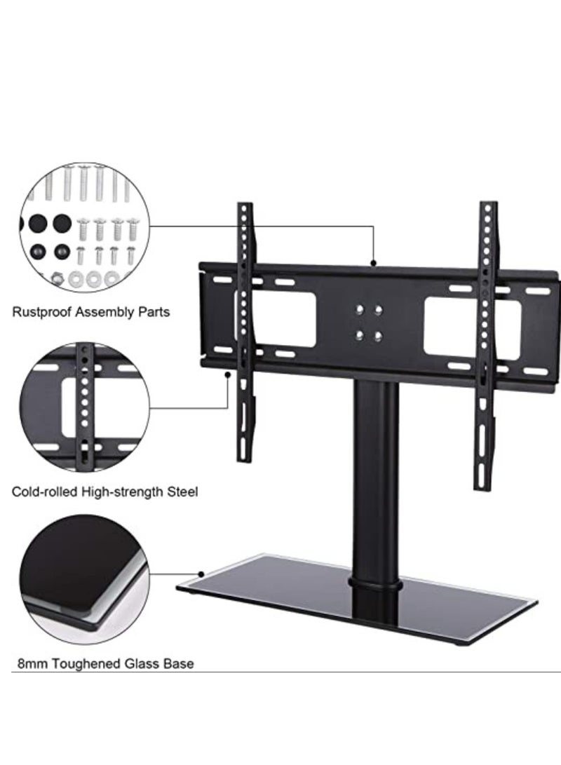 Universal TV Stand Table Bracket for Flat Panel TV Player Support Max VESA 600x400mm Max.77lbs/35kg Load Capacity for 32''-57'' Screen LCD LED Plasma TV - Image 5