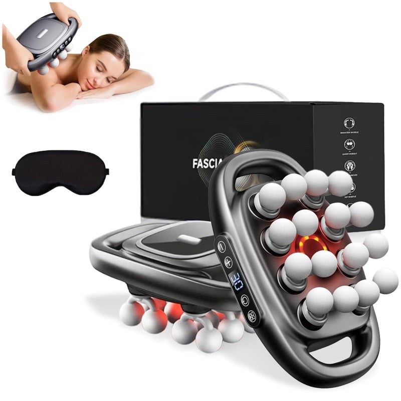 16-Head fascia massage gun set (gray) (16 heads, 30 gears and 3 modes, 48kg deep pressure, suitable for waist, back, legs and arms) - Image 1
