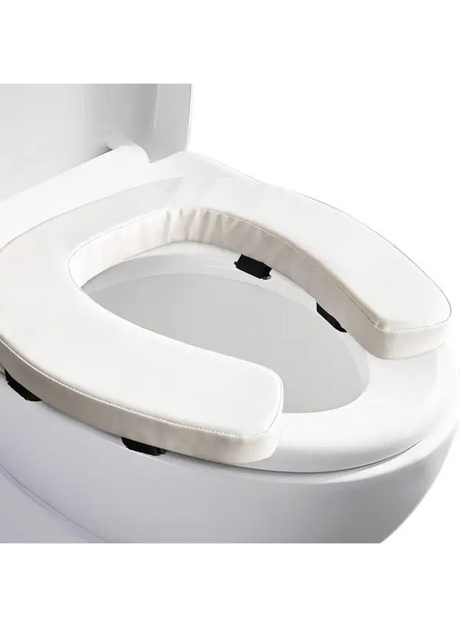 Grey Toilet Seat Riser With Arms 2 Inch Raised Height Padded Slip Resistant For Seniors - Image 5