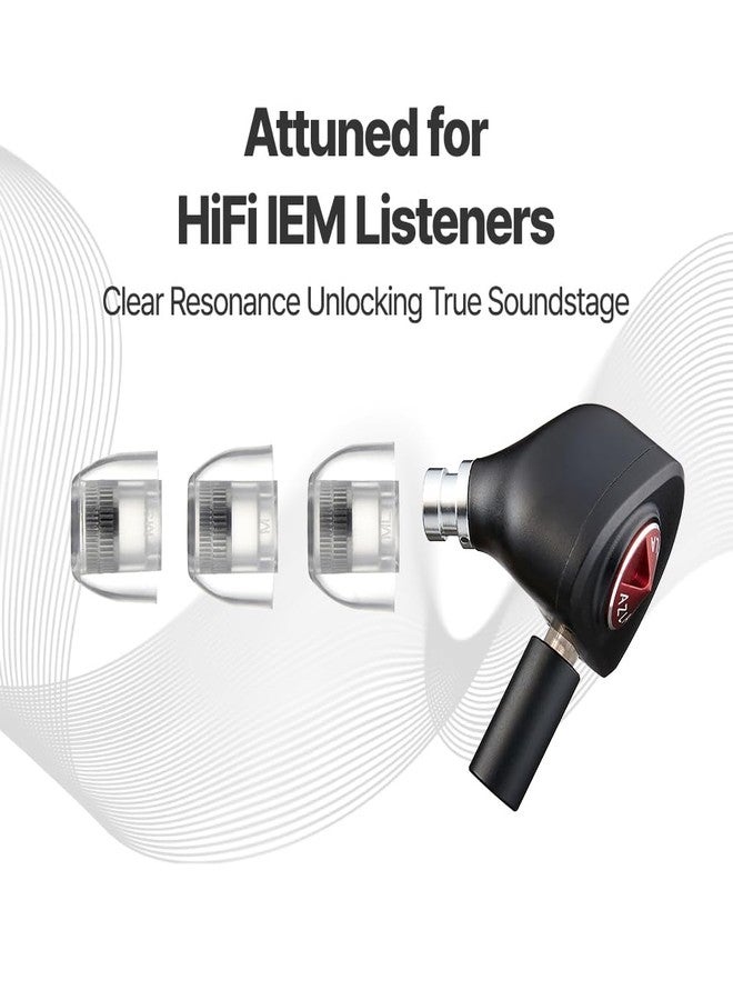 AZLA Mithryl IEM Ear Tips - Surgical Stainless Steel Core for HiFi in Ear Monitors, Wired Earbuds, IEM Earphones & Headphones - Earbud Replacement Tips for Clear Spacious Sound (2 Pair) (M-ML) - Image 3