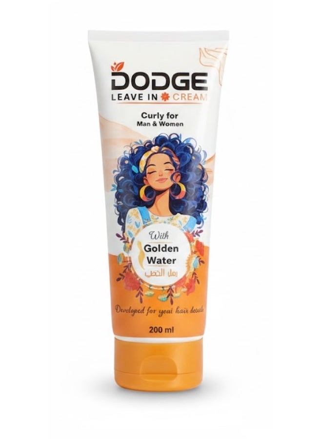 Dodge Leave-In Cream for Curly Hair - with GOLDEN WATER - 200ml