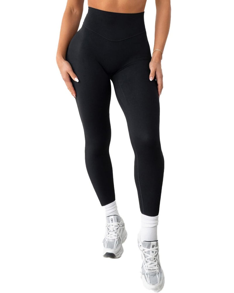 Vitality Cloud II Leggings for Women - High Waisted, Tummy Control Compression Workout Leggings with No Front Seam - Athletic Pants Seamless Fit, Midnight, Small - Image 1