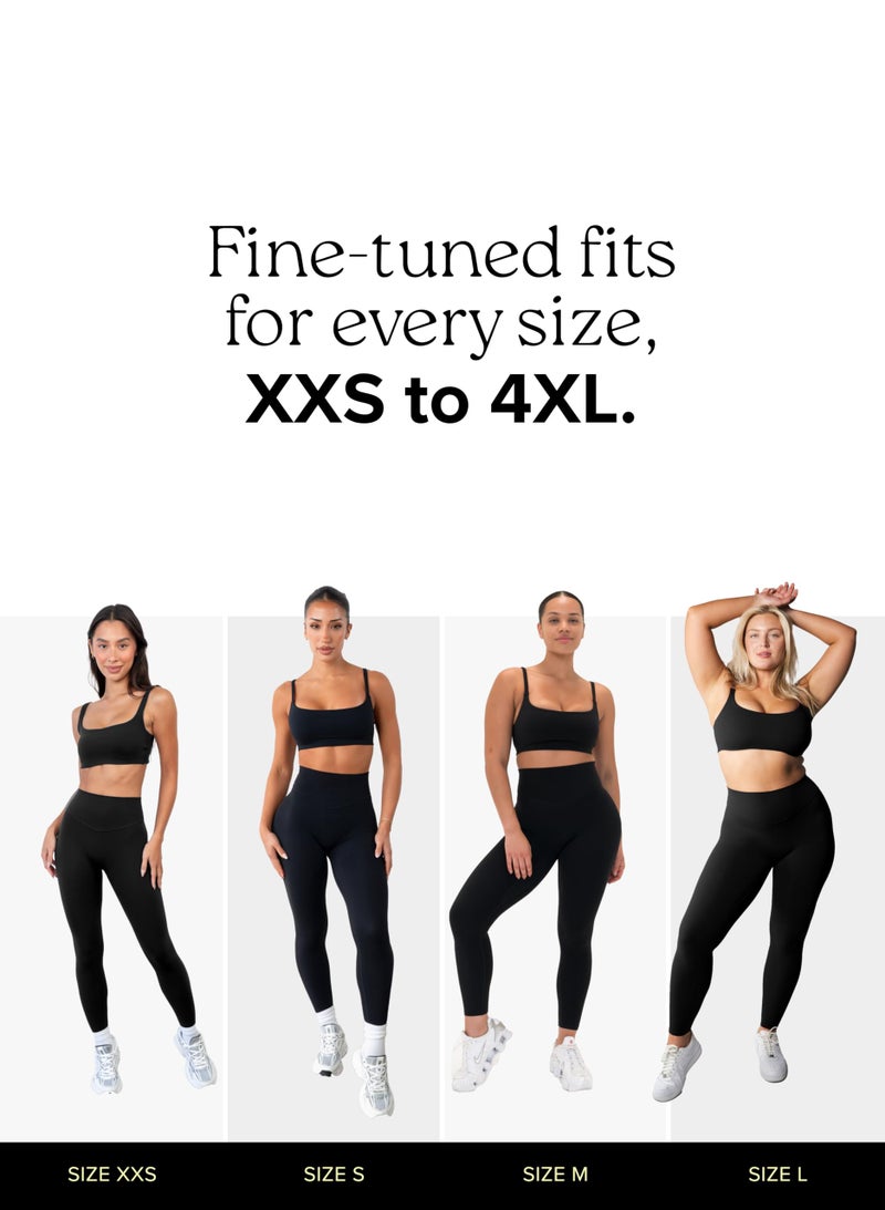 Vitality Cloud II Leggings for Women - High Waisted, Tummy Control Compression Workout Leggings with No Front Seam - Athletic Pants Seamless Fit, Midnight, Small - Image 5