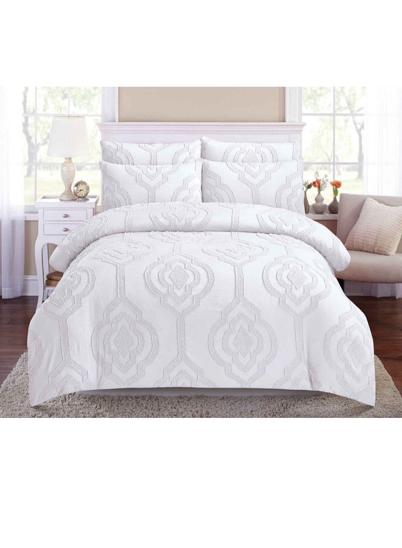 طقم سرير 6 قطع بلون فاخر طقم غطاء لحاف سرير مقاس كبير