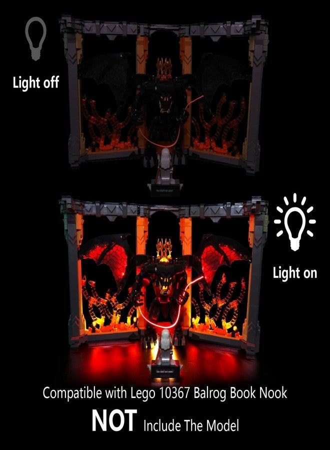 flashebrick Light Compatible with Lego Balrog Book Nook 10367, Light Kit for Lego Balrog Book Nook Building Blocks Model, NOT Included THE Model Set - Image 3