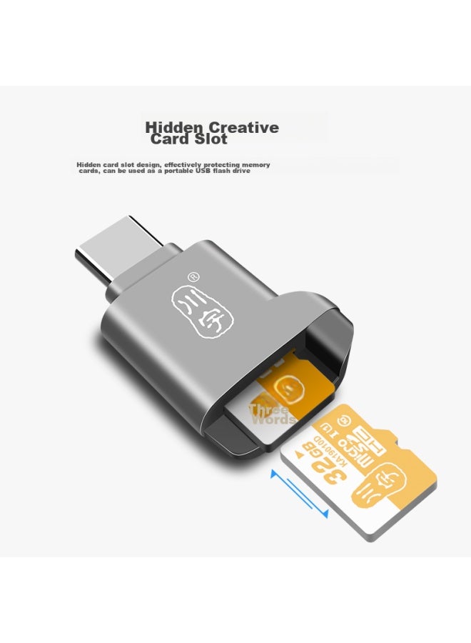 Chuanyu Usb-c High-speed Tf Card Reader Type-c, Dslr Camera Storage Card, Dash Cam, Drone, Computer, Iphone 15, Phone Memory Card, Mini Card Reader - Image 3