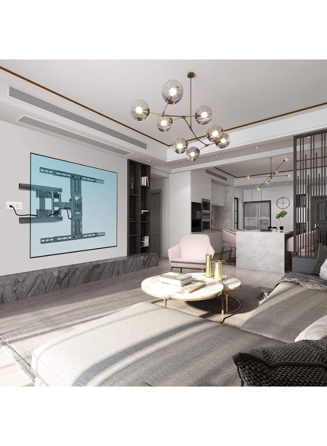 NB NORTH BAYOU Full Motion TV Wall Mount for 40–80 Inch TVs , Swivel up to 180° – Heavy Duty Wall Bracket Support up to 45kgs, Max VESA 600x400mm - Image 3