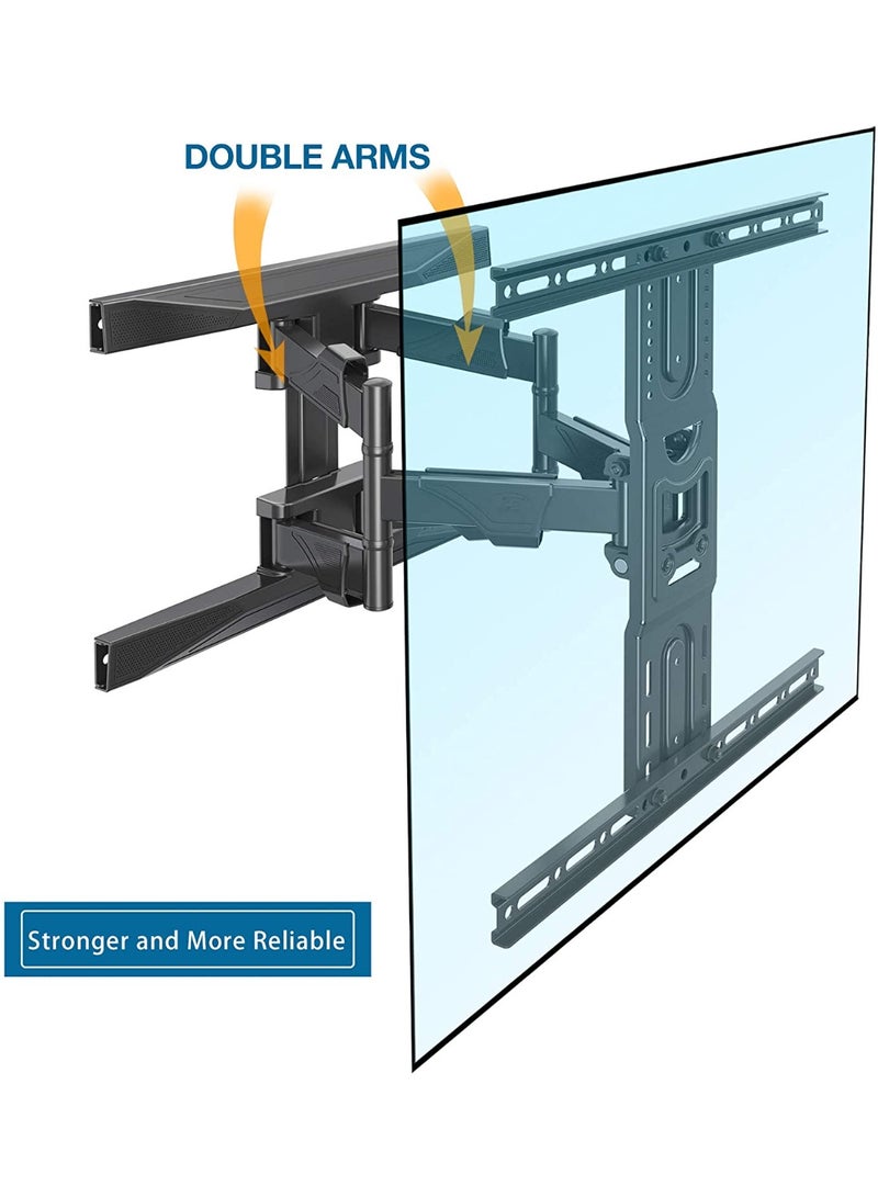 NB NORTH BAYOU Full Motion TV Wall Mount for 40–80 Inch TVs , Swivel up to 180° – Heavy Duty Wall Bracket Support up to 45kgs, Max VESA 600x400mm - Image 2