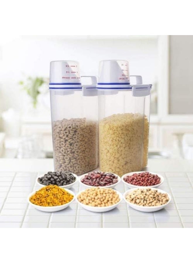 Airtight Dry Food Storage Container with Measuring Cup - Image 2